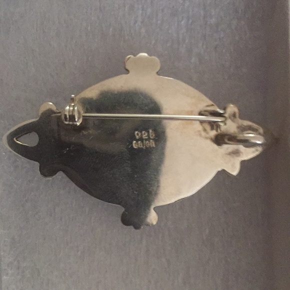 Sajen green moss agate necklace/brooch SAJ104 - Picture 2 of 3